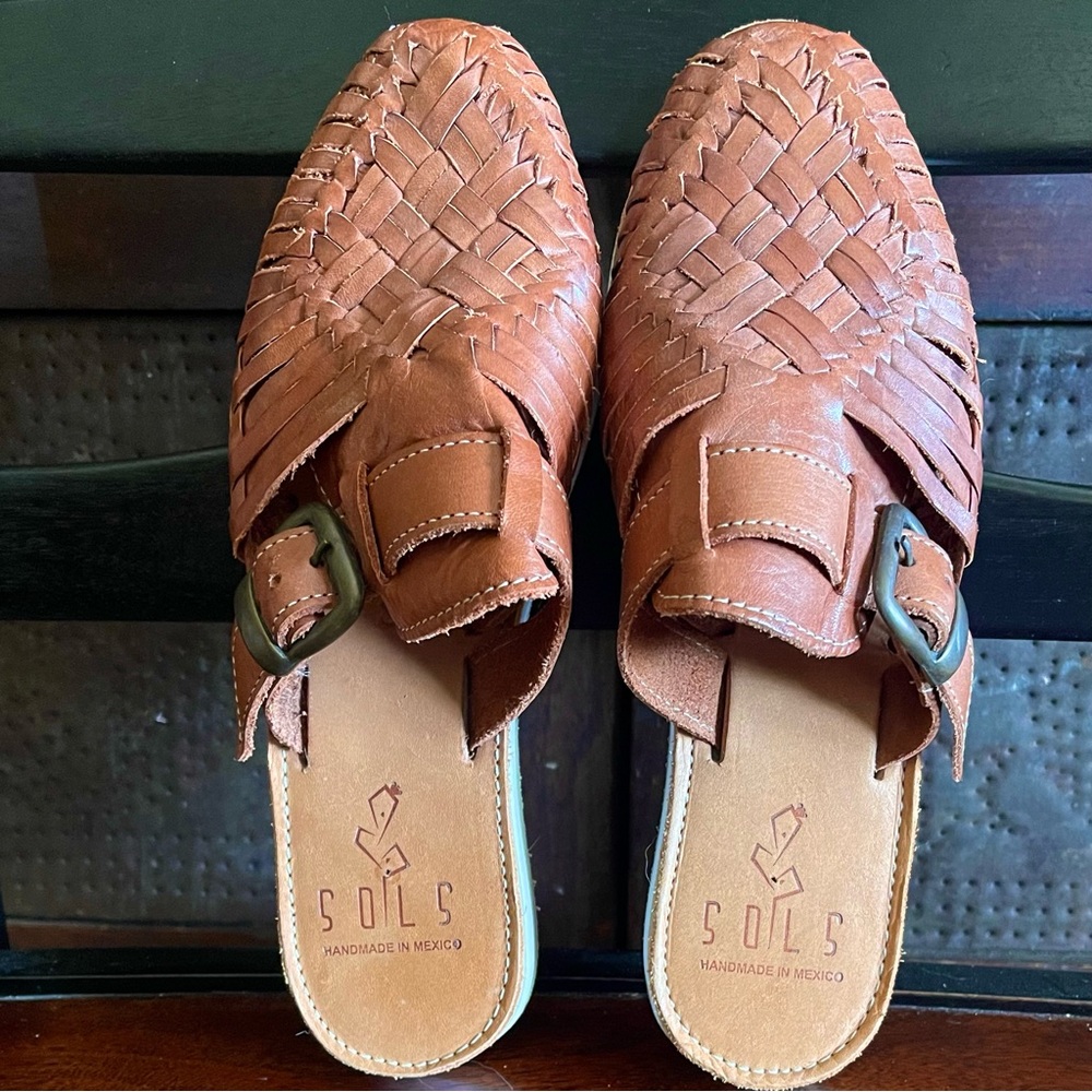 Sols Leather Huarache Mules